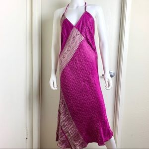 Vintage Jezebel Silk Halter Dress